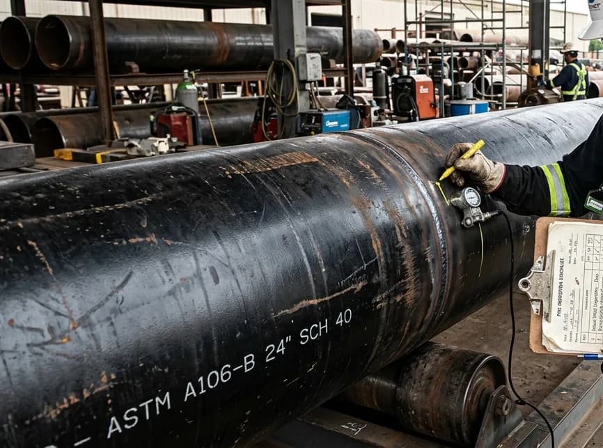 Industrial piping supplied by Indus Trading Co.