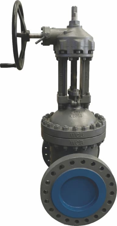 Industrial gate valve with handwheel